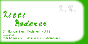 kitti moderer business card